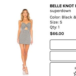 Black and white checkered dress from Revolve Superdown